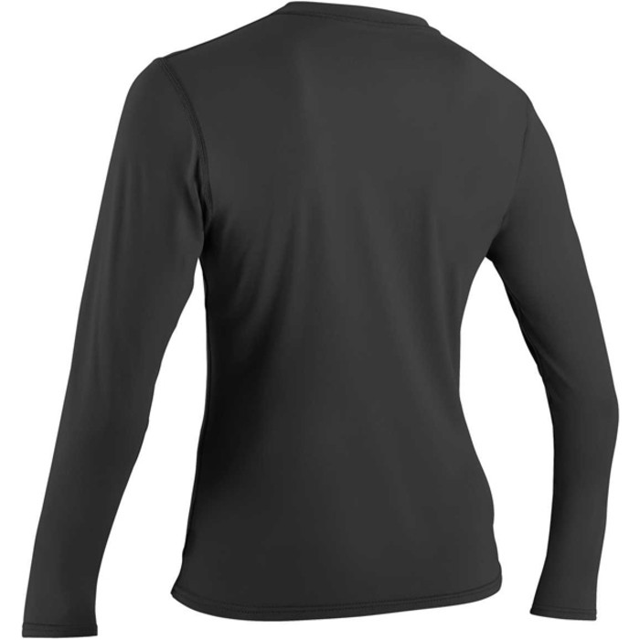 2024 O'neill Women's Basic Skins Langarm T-Shirt 4340 - Schwarz